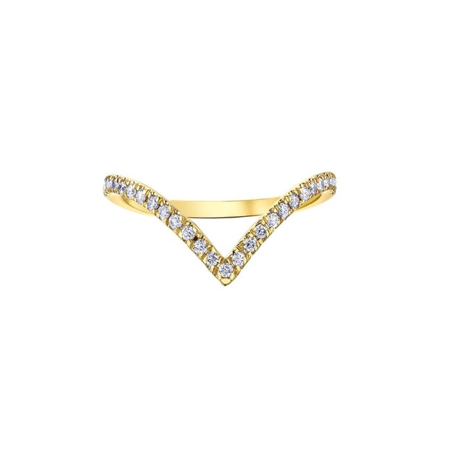 Pointed Diamond Wedding Band