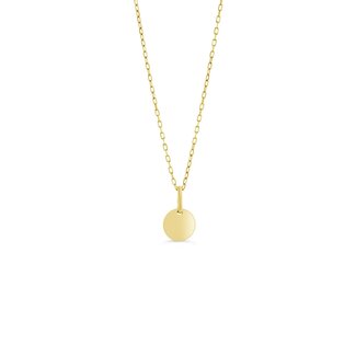 Bella Gold Persona Engravable Disc Pendant