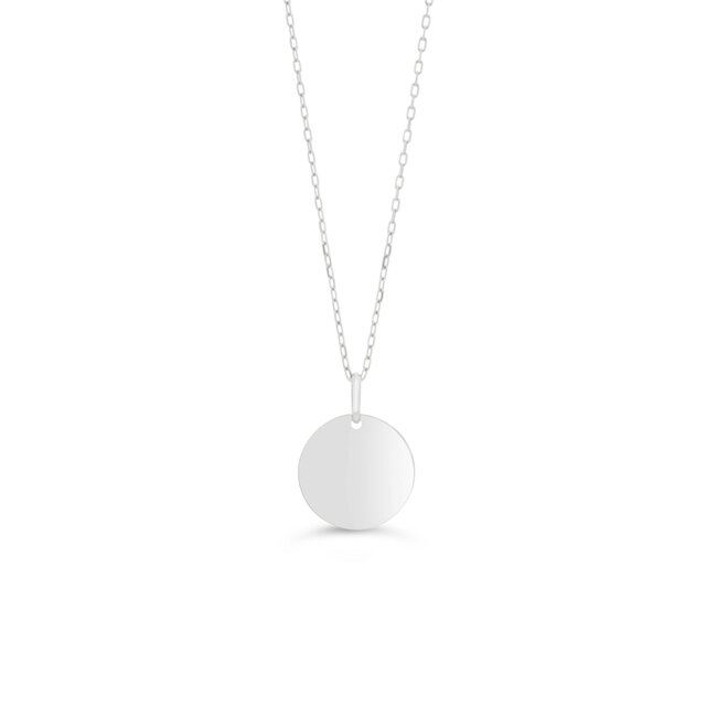 Persona Engravable Disc Pendant in 10K