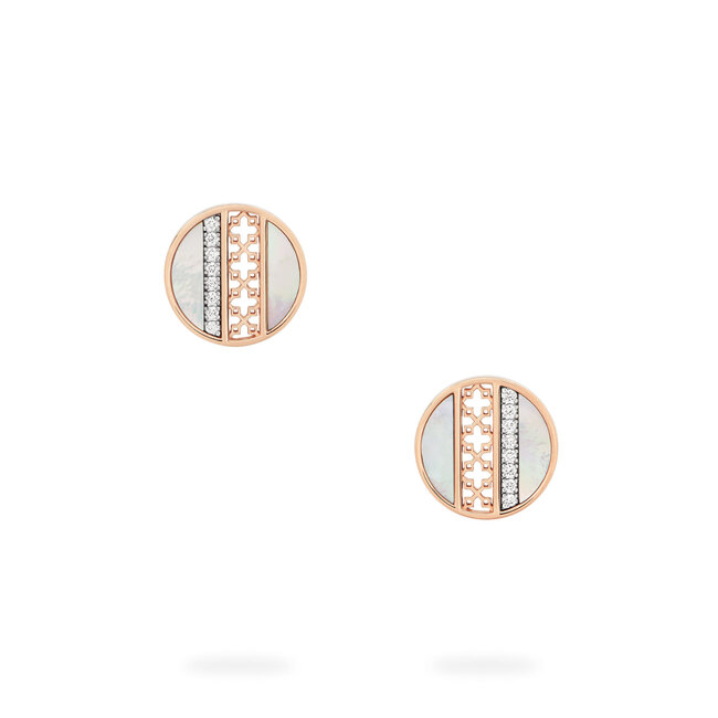 Birks Dare to Dream ® Mother-of-Pearl and Diamond Circle Earrings