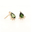 Green Tourmaline & Diamond Studs