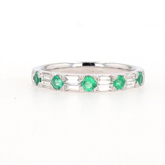 Colour by Spicer Cole Diamond & Emerald Band