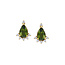 Green Tourmaline & Diamond Studs