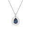 London Blue Topaz & Diamond Enamel Pendant in 10K White Gold