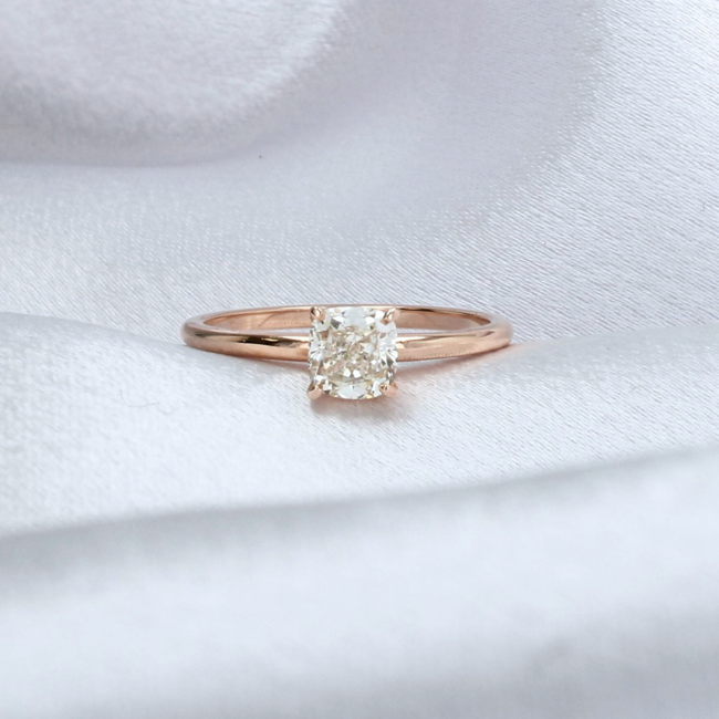 Cushion Cut Solitaire Engagement Ring