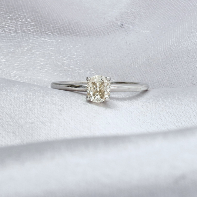 Cushion Cut Solitaire Engagement Ring
