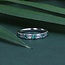 Emerald & Emerald Cut Diamond Band in 14K White Gold