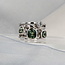 Montana Sapphire & Diamond Custom-Made Bezel-Set Open Ring in 14K White Gold
