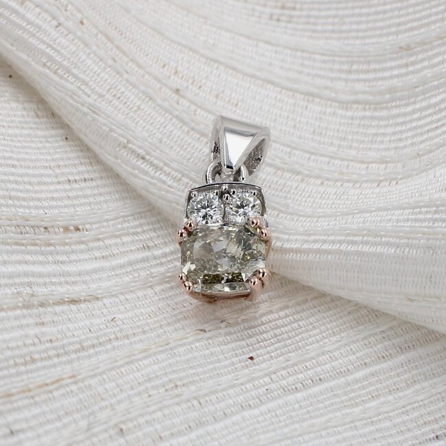 Custom Design Champagne Diamond Pendant