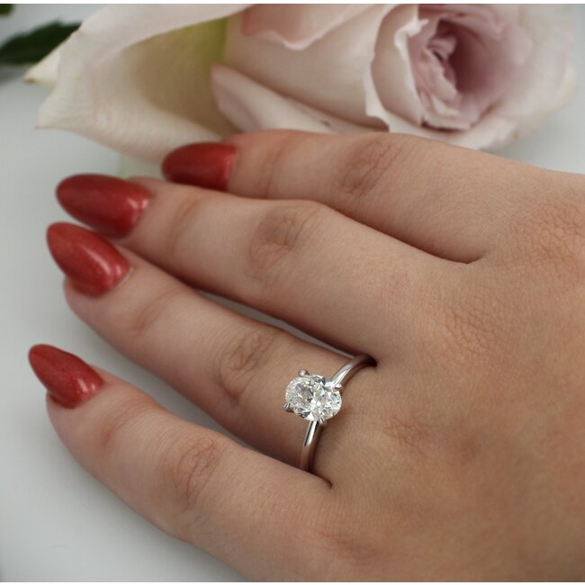 Oval Cut Solitaire Engagement Ring