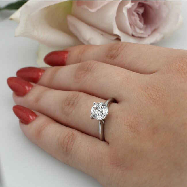 Round Brilliant Cut Solitaire Engagement Ring