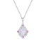 Opal, Pink Sapphire & Diamond Pendant