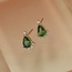 Green Tourmaline & Diamond Studs