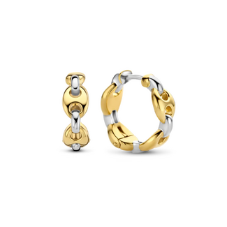 Ti Sento Ti Sento Coffee Bean Link Hoop Earrings