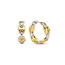 Ti Sento Coffee Bean Link Hoop Earrings
