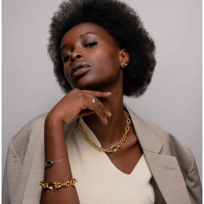 Ti Sento Chunky Signature Bubble Link Bracelet