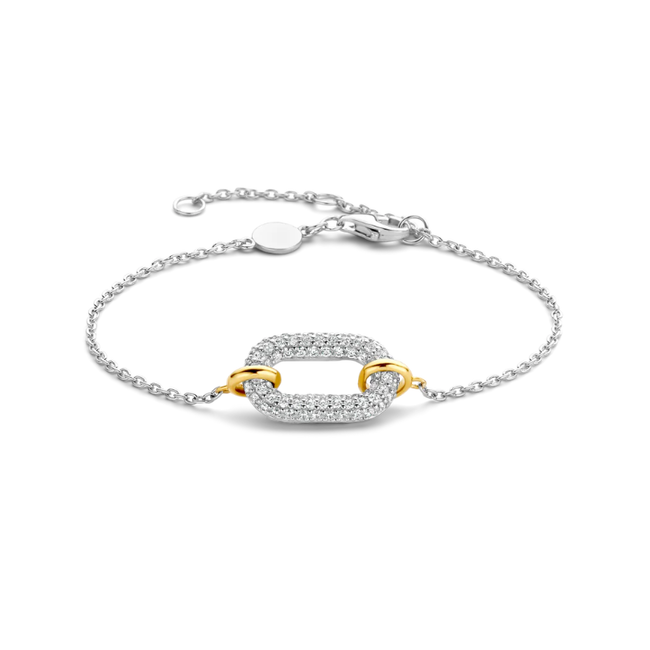 Ti Sento Pave Link Bracelet