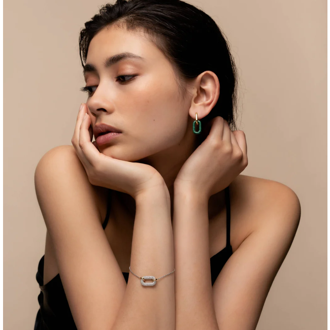 Ti Sento Pave Link Bracelet