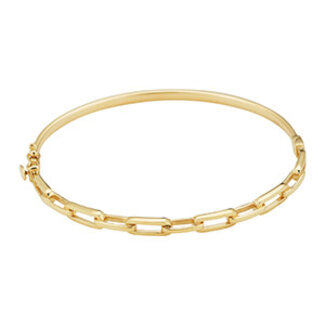 Everyday Gold by Spicer Cole Paperclip Hinge Bangle