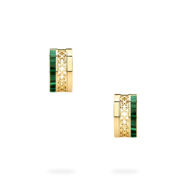 Birks Dare to Dream® 18k Malachite Huggie Earrings