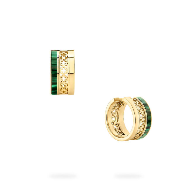Birks Dare to Dream® 18k Malachite Huggie Earrings