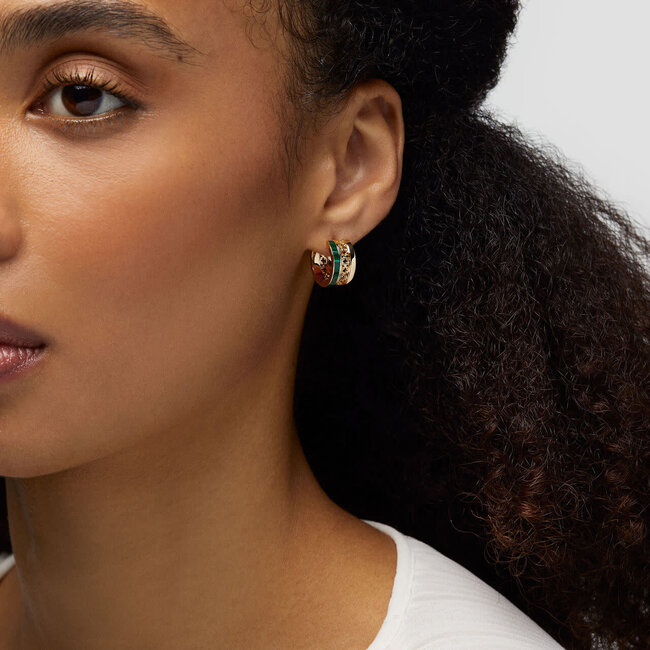 Birks Dare to Dream® 18k Malachite Huggie Earrings