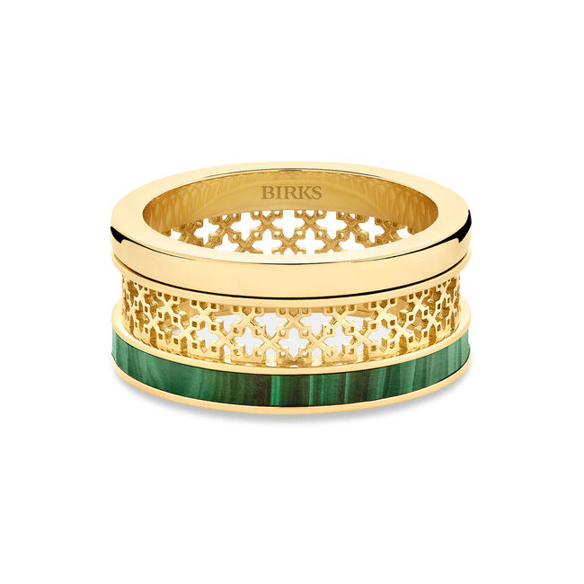 Birks Dare to Dream® 18K Malachite Ring -  Size 7