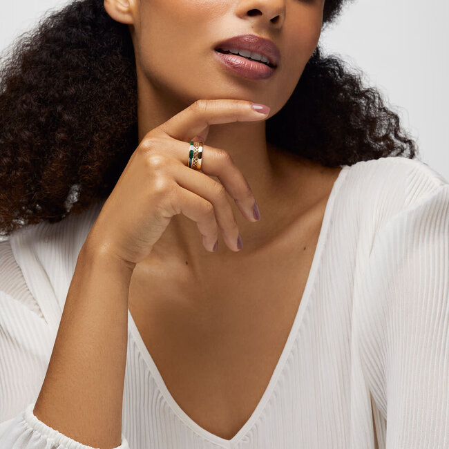 Birks Dare to Dream® 18K Malachite Ring -  Size 7