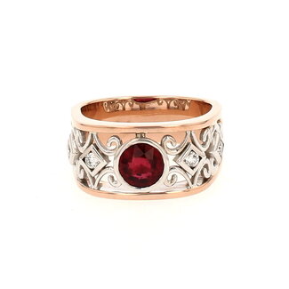 Colour by Spicer Cole Custom Design Ruby & Diamond Openwork Ring