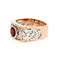 Custom Design Ruby & Diamond Openwork Ring