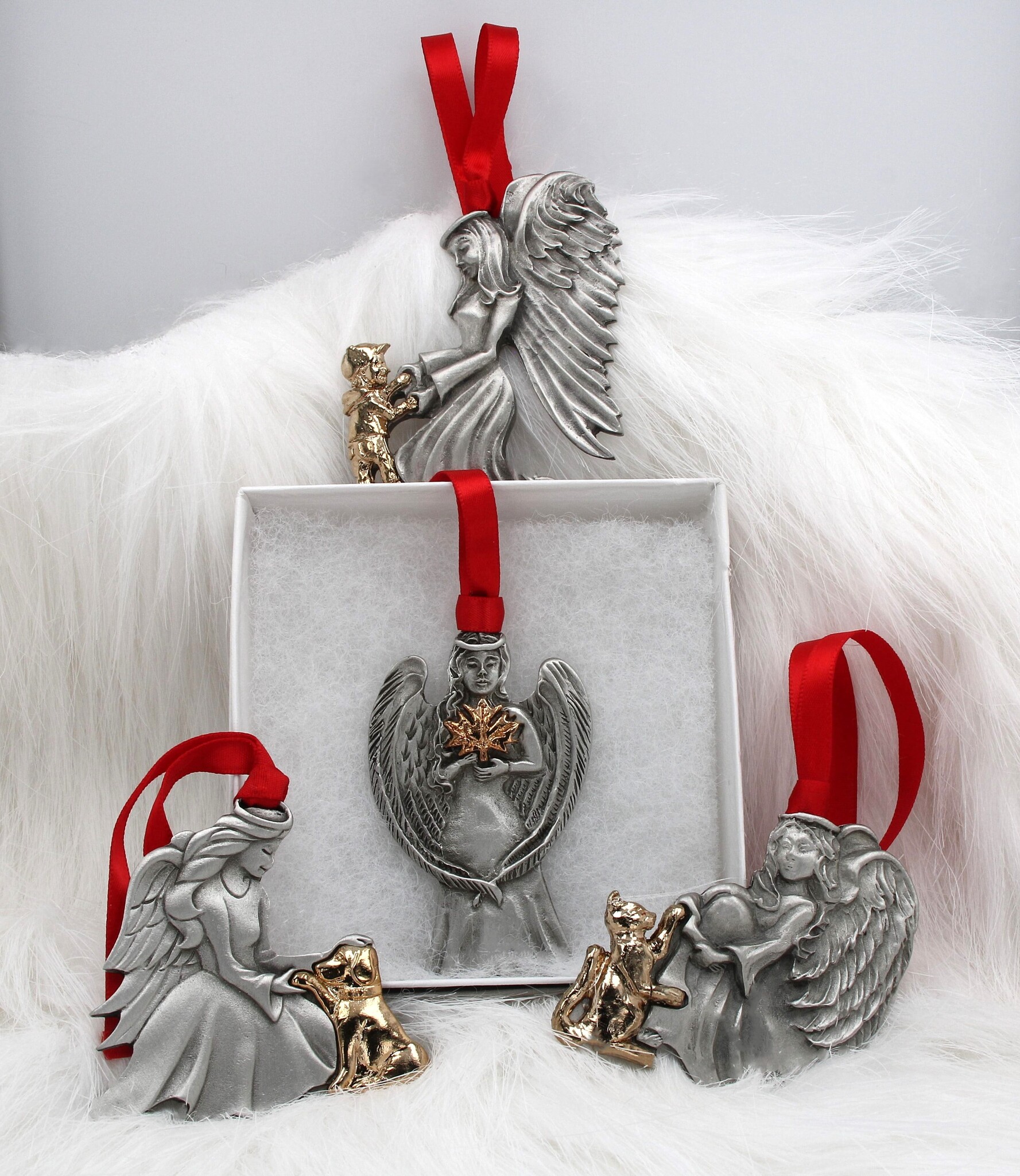 SPCA Gold-Plated Dog & Angel Ornament