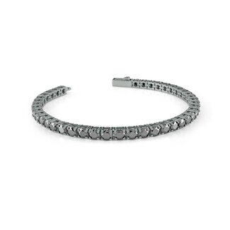 Italgem Steel Stainless Steel Black CZ Tennis Bracelet Italgem Steel Stainless Steel Black CZ Tennis Bracelet