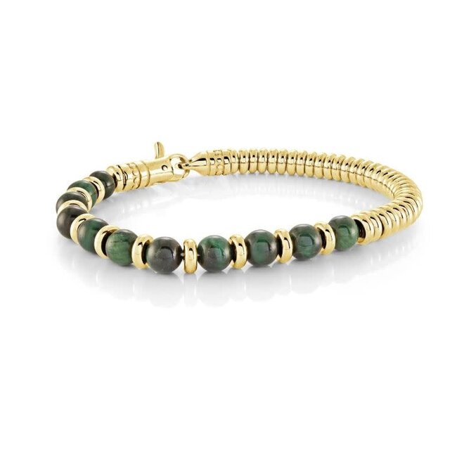 Hybrid Beaded & Stainless Steel Bracelet 8"