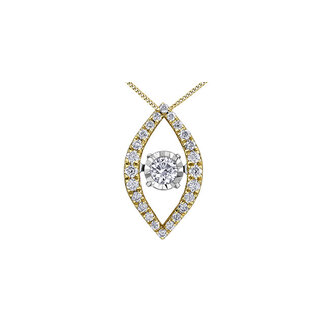 Pulse Yellow Gold Teardrop Pendant