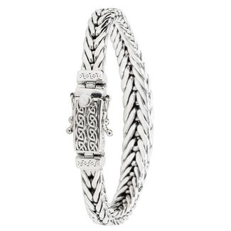 Keith Jack Celtic Jewellery Celtic Square Dragon Weave Hinged Bracelet