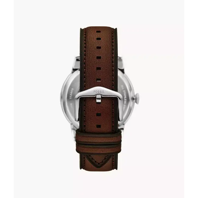 Townsman Cream Dial Brown Leather Strap Watch