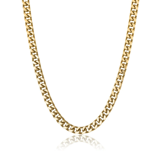 Stainless Steel 9.4mm Curb Link Chain 22-24"