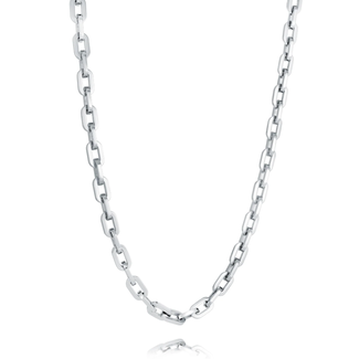 Italgem Steel Stainless Steel 7mm Round Link Brushed Chain 24"