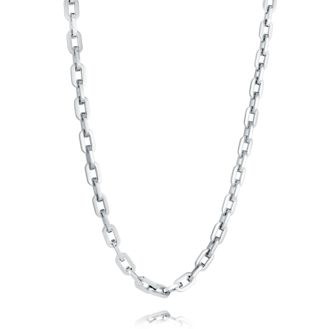 Stainless Steel 7mm Round Link Brushed Chain 24"
