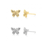 Detailed Butterfly Stud Set