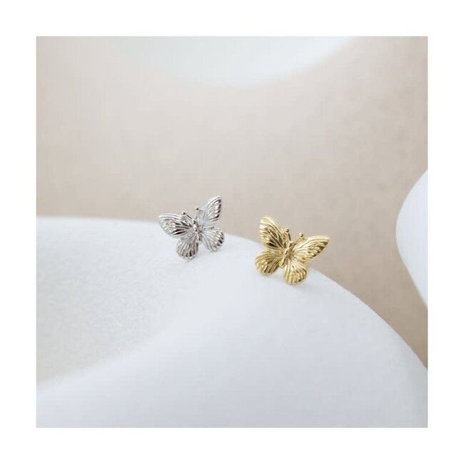 Detailed Butterfly Stud Set