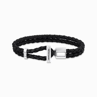 Thomas Sabo Black Leather Toggle Bracelet