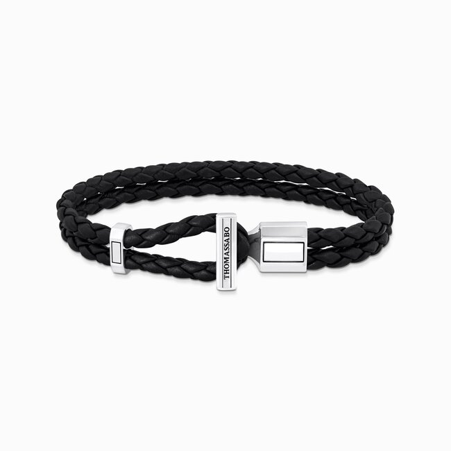 Black Leather Toggle Bracelet