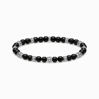 Thomas Sabo Lucky Charm & Obsidian Bead Bracelet