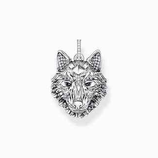Thomas Sabo Blackend Wolf Head Pendant