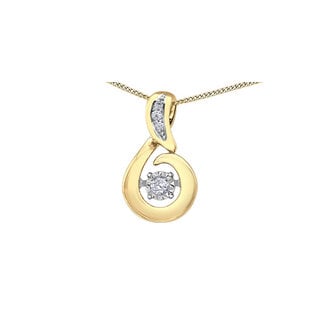Pulse Yellow Gold Geometric Pendant
