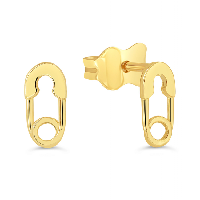 Bella Baby Safety Pin Stud Earrings