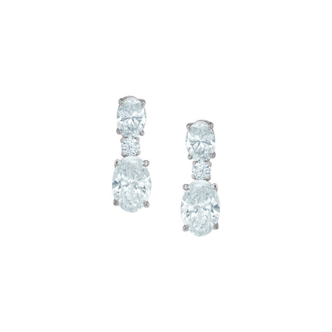 Oval Lab Grown Diamond Drop Studs