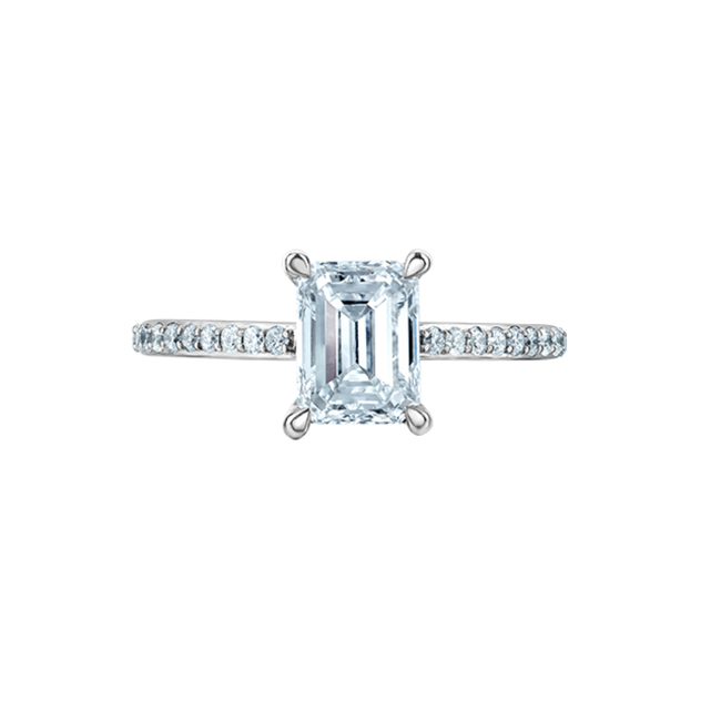 Emerald Cut Lab Grown Diamond Engagement Ring