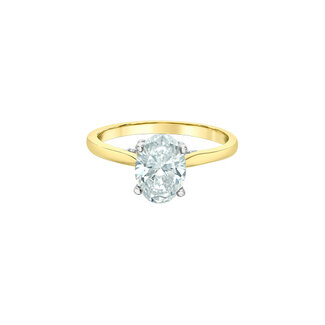 Diamond Evolution Oval Hidden Halo Lab Grown Diamond Engagement Ring